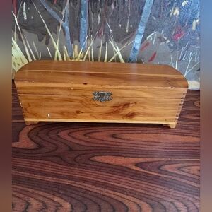 Vintage Jewlery Box/Rings And Earrings/wooden Box/tarot Crystals Cedar Box